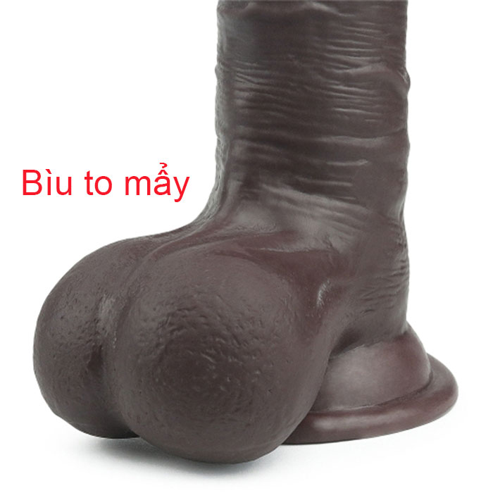 Lovetoy 7 inch da đen mềm dương vật giả kích thích mạnh mẽ