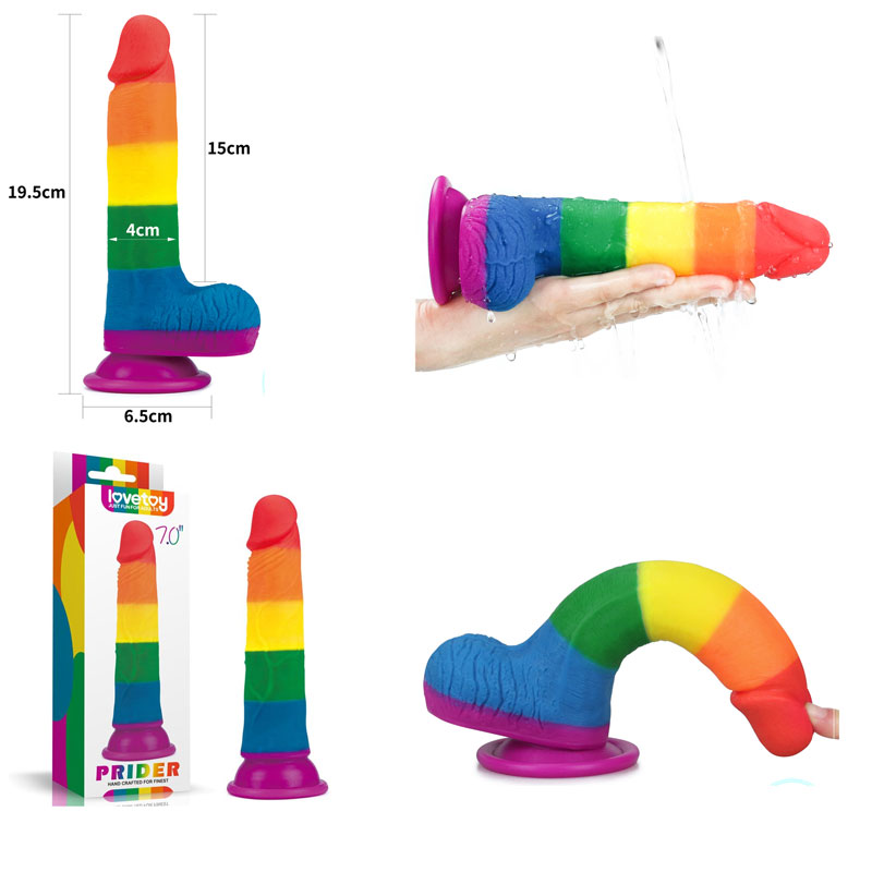 Dương vật giả 7 màu Lovetoy Prider Giá tốt Đa dạng mẫu mã