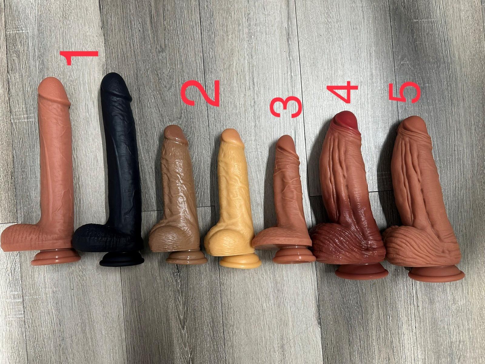 Dương vật giả gắn tường đa kích cỡ siêu mềm mại không rung