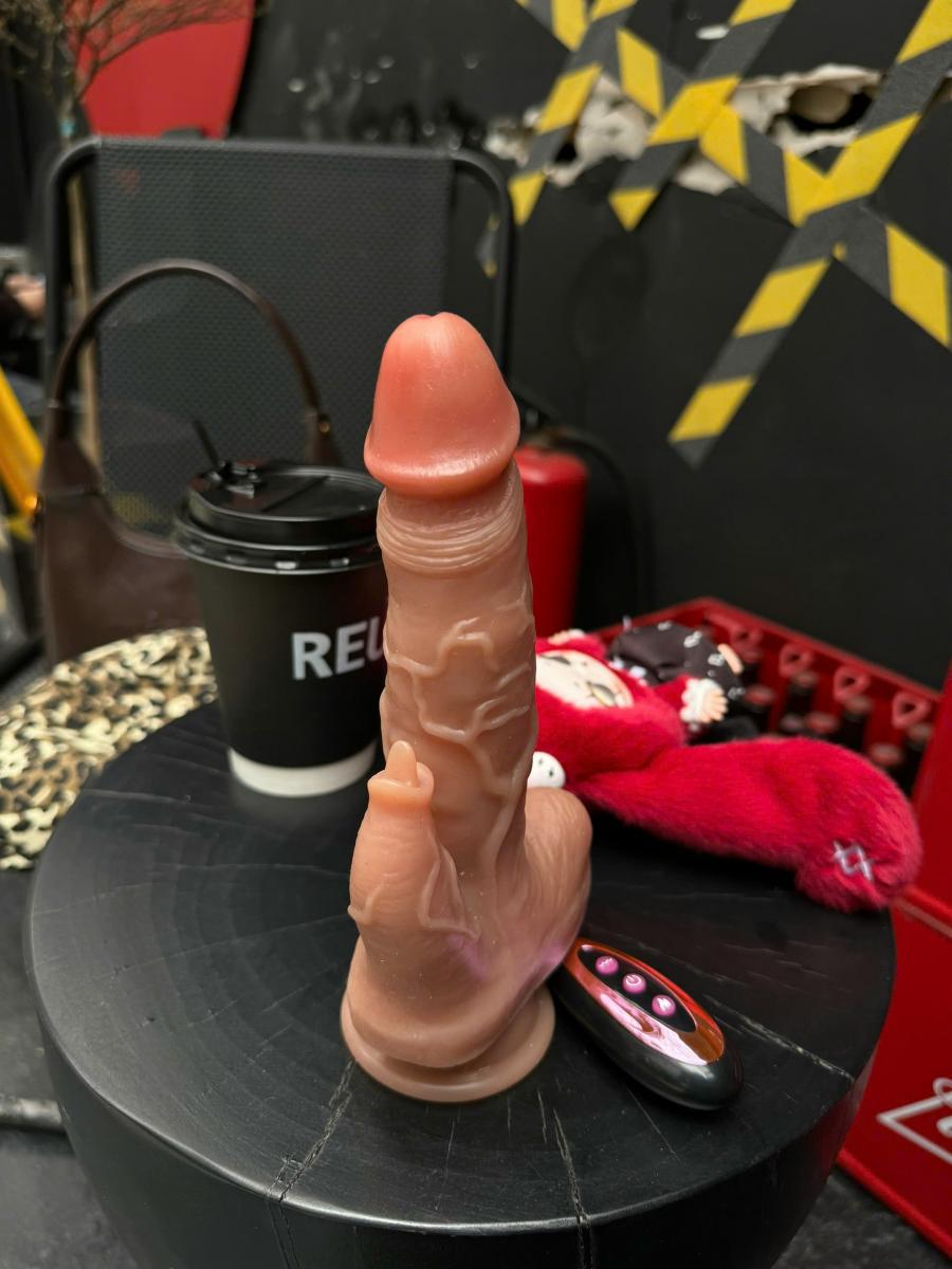 Máy rung dương vật giả gắn tường gân nổi thụt mạnh kích thích