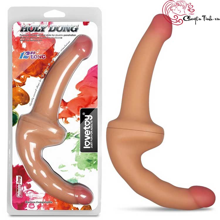 Lovetoy Double-Ended Lesbian Silicone Soft Vibrating Dildo