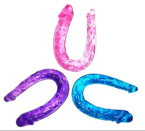 Double-Ended Dildo Silicone LGBT Soft Flexible Large Length