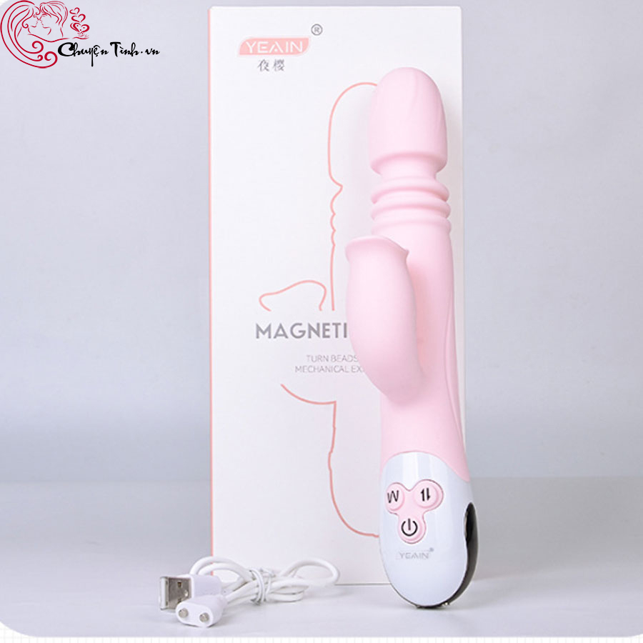Dương vật rung thụt tự động Yeain silicon mềm mại an toàn 