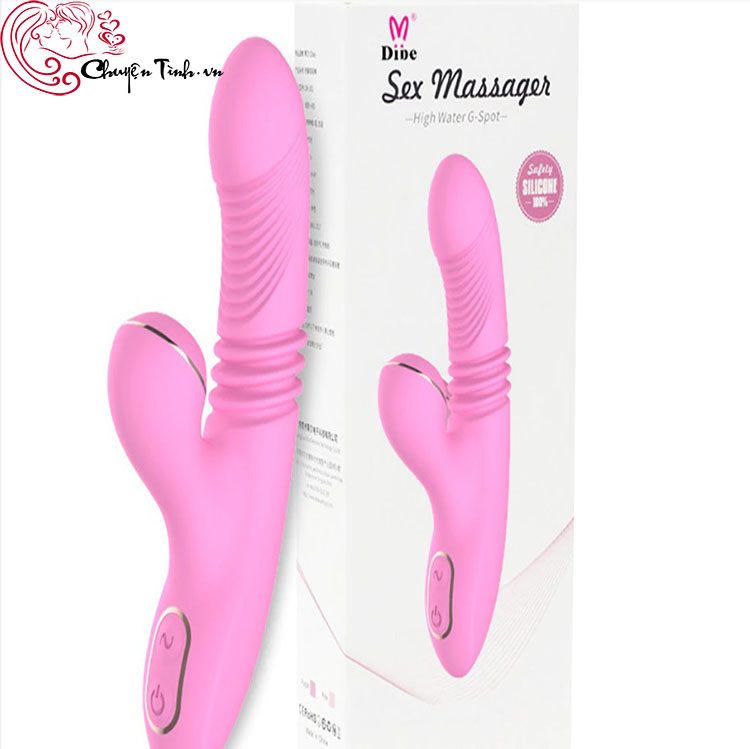 Dương Vật Rung Ngoáy Sưởi Ấm Dibe Silicone An Toàn 