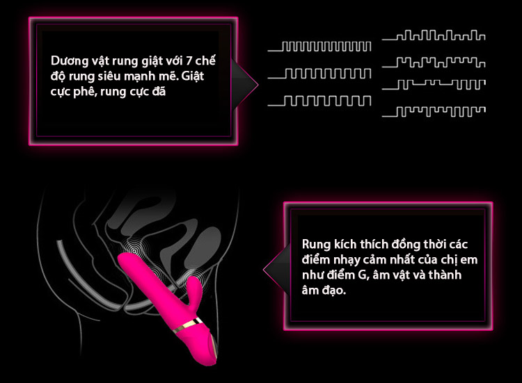 Dương vật rung giật Cloud mạnh kích thích điểm G