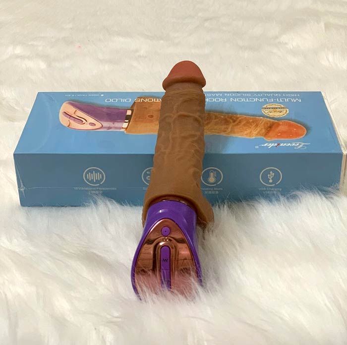 Dương vật Loveaider Rocking siêu mềm rung nhiệt kích thích cực mê