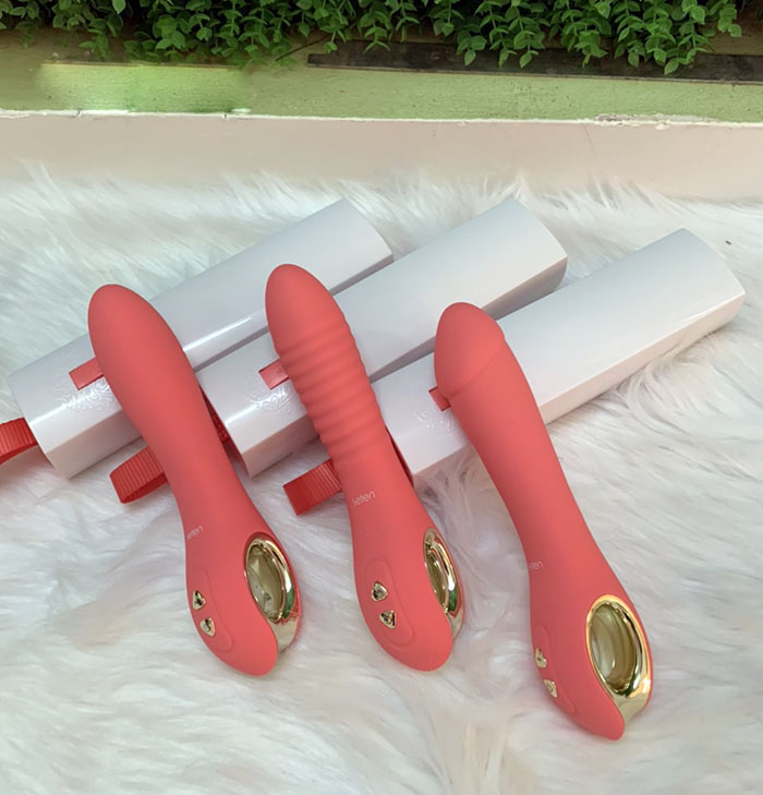 Dương vật Leten Fairy silicon mềm rung thụt sưởi ấm giảm stress