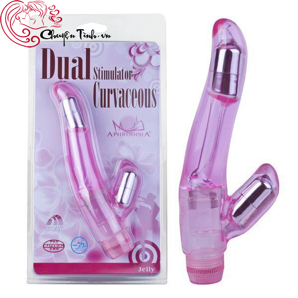 Dương vật thủ dâm móc câu nhựa ABS mềm 18cm 2 động cơ rung pin AAA mạnh mẽ 