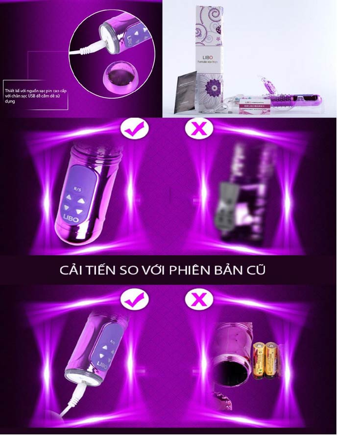 Dương vật rung thụt đa năng Libo cao cấp kích thích mạnh mẽ