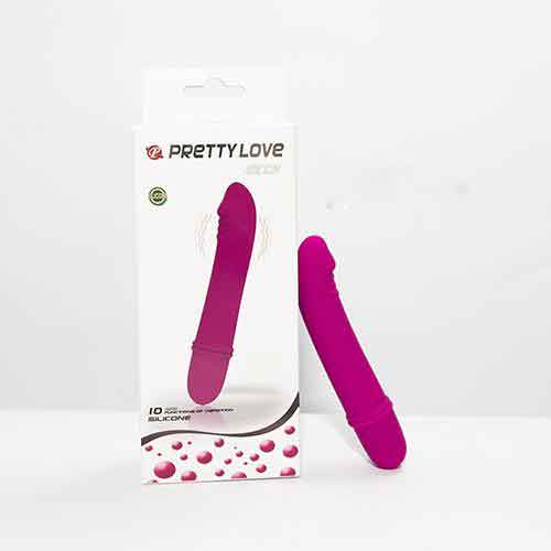 Dương vật giả Pretty Love Mini silicon cao cấp 10 cấp độ rung nhỏ gọn