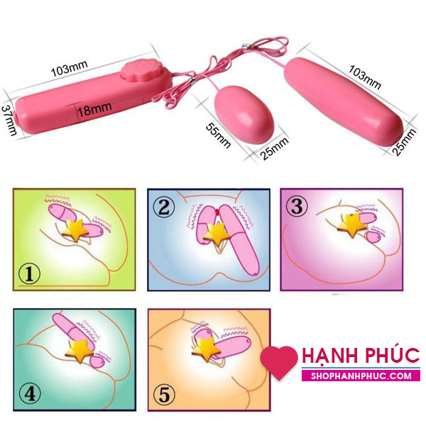 Trứng rung tình yêu hai đầu massage điểm G an toàn