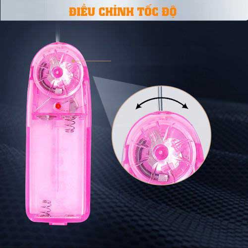 Trứng rung tình yêu inox 2 đầu Baile pin AA set 2 sắc bạc cao cấp