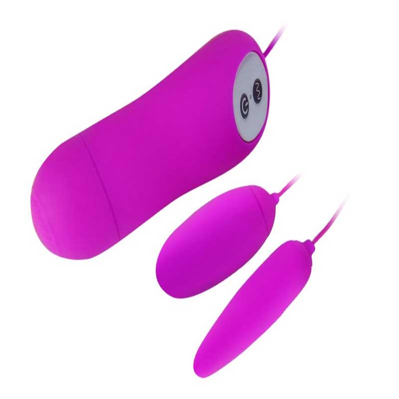 Trứng rung Pretty Love Irma 2 đầu silicon mềm mịn an toàn