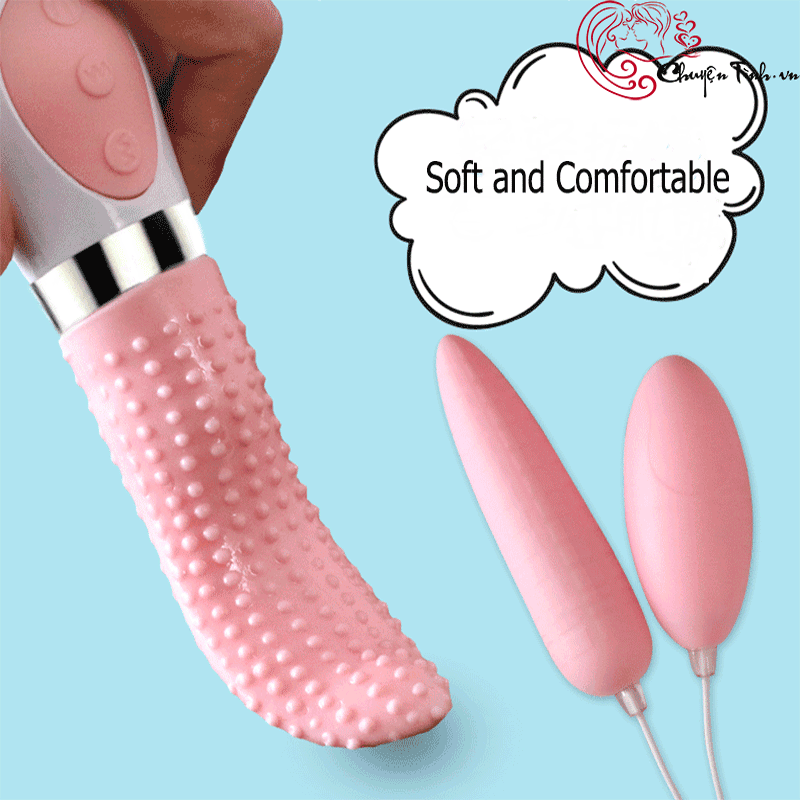 Lưỡi liếm Crazy Tongue cao cấp tặng trứng rung đôi siêu phê