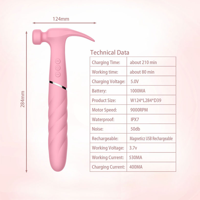 Multi-Frequency G Spot Hammer Massager Silicone Rechargeable