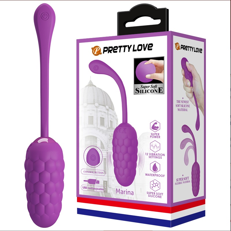 Trứng rung Prettylove Marina 12 chế độ kích thích điểm G cực mạnh