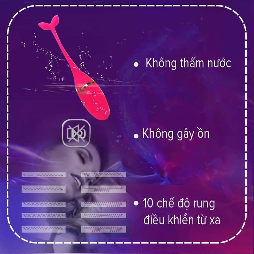 Trứng rung cá heo không dây cao cấp dễ dùng, siêu kích thích