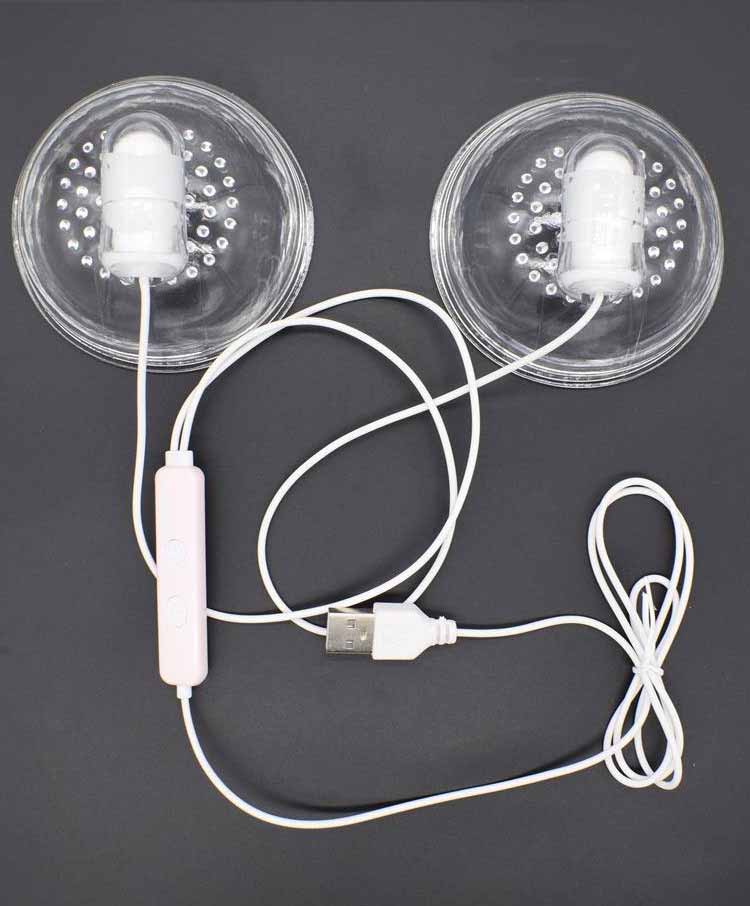 Nipple & Clitoral Massage Vibrator Set - Silicone, Relaxing