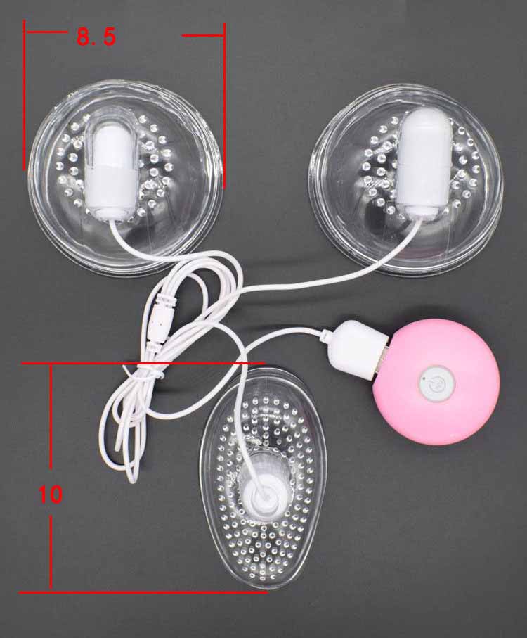 Nipple & Clitoral Massage Vibrator Set - Silicone, Relaxing