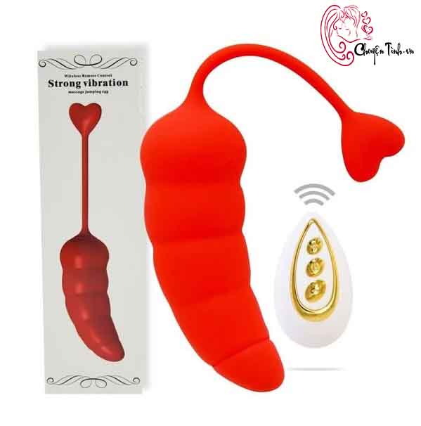 Trứng rung trái ớt siêu mượt 10 chế độ rung kích thích cực