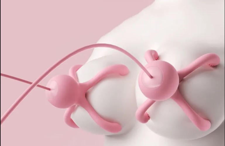 Dụng cụ massage ngực kích thích rung USB silicon 10 chế độ