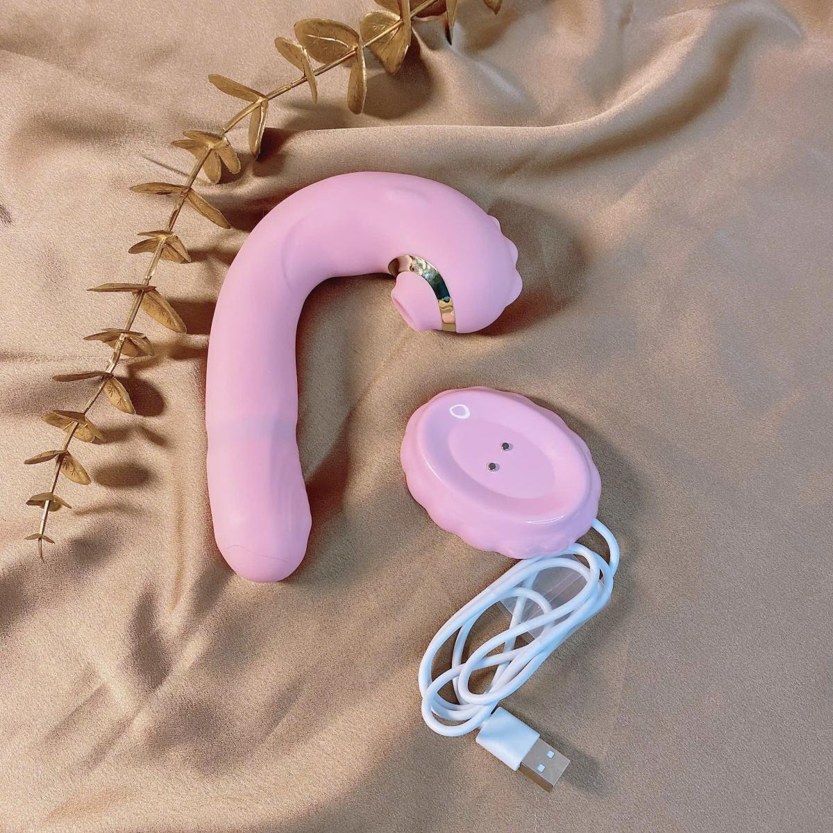 Đồ chơi nữ rung thụt hút tăng khoái cảm, kích thích mê say