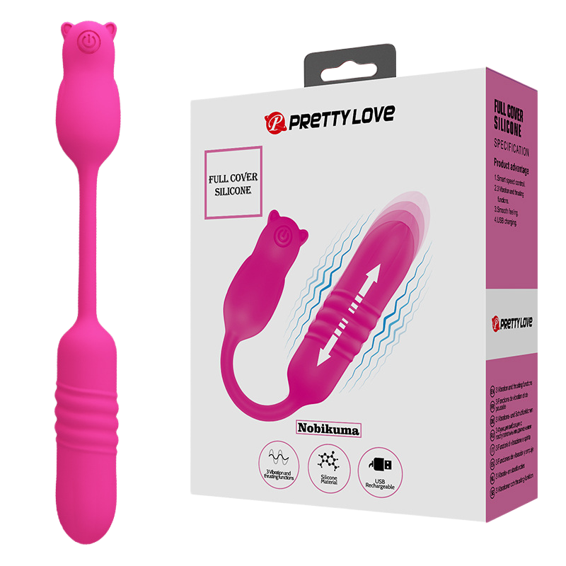 Trứng Rung Prettylove Nobikuma Thụt Silicon Mềm Mại Kích Thích Nữ