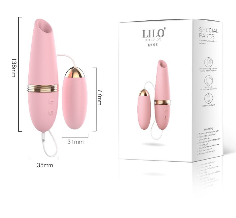 Trứng massage LiLo 3 đầu Rung Hút Liếm cực phê hấp dẫn