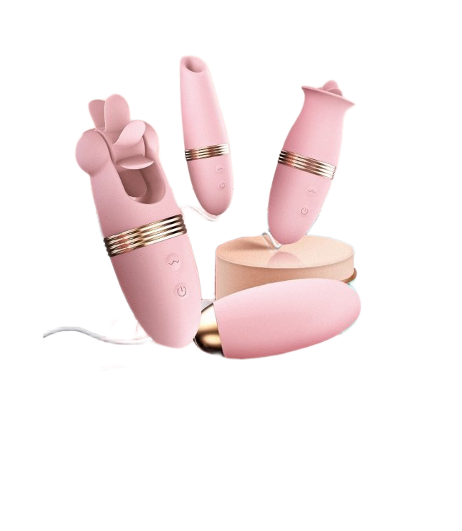 Trứng massage LiLo 3 đầu rung hút liếm silicon cao cấp 