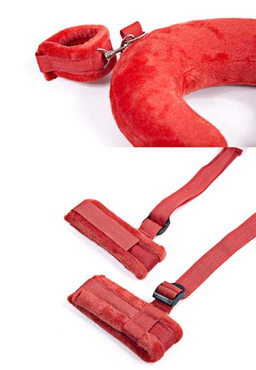 Bộ trói cổ tay chân đệm bông mềm mại tăng cảm giác