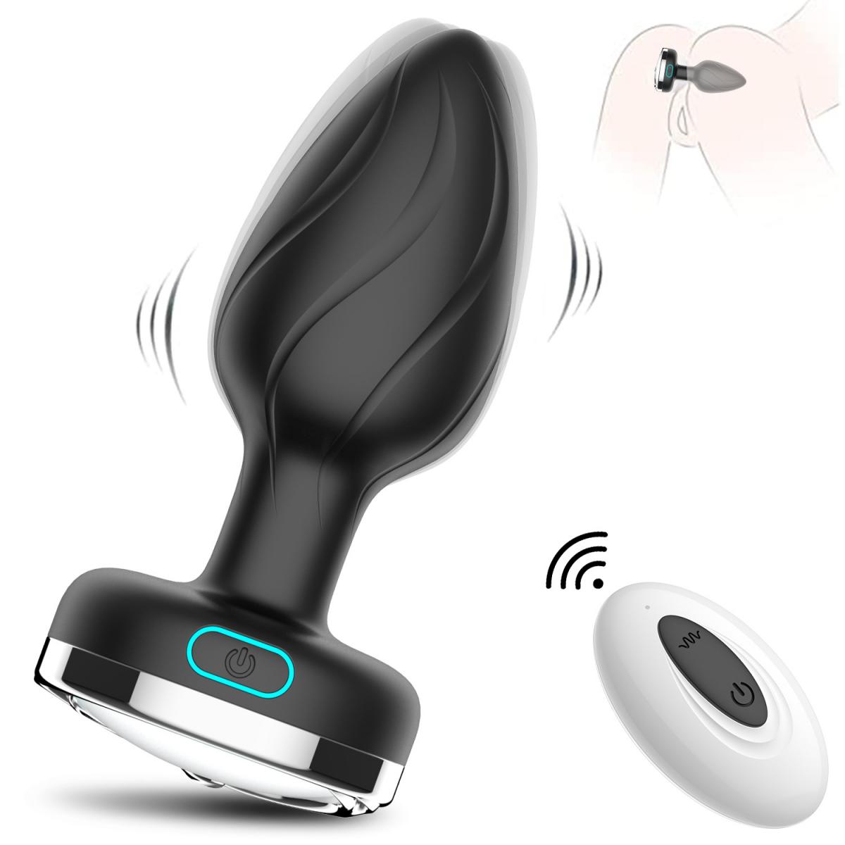 Phích Cắm Hậu Môn Rung Kích Thích Điều Khiển Led Siêu Sướng