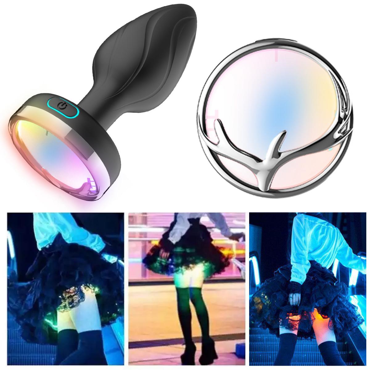 Phích Cắm Hậu Môn Rung Kích Thích Điều Khiển Led Siêu Sướng