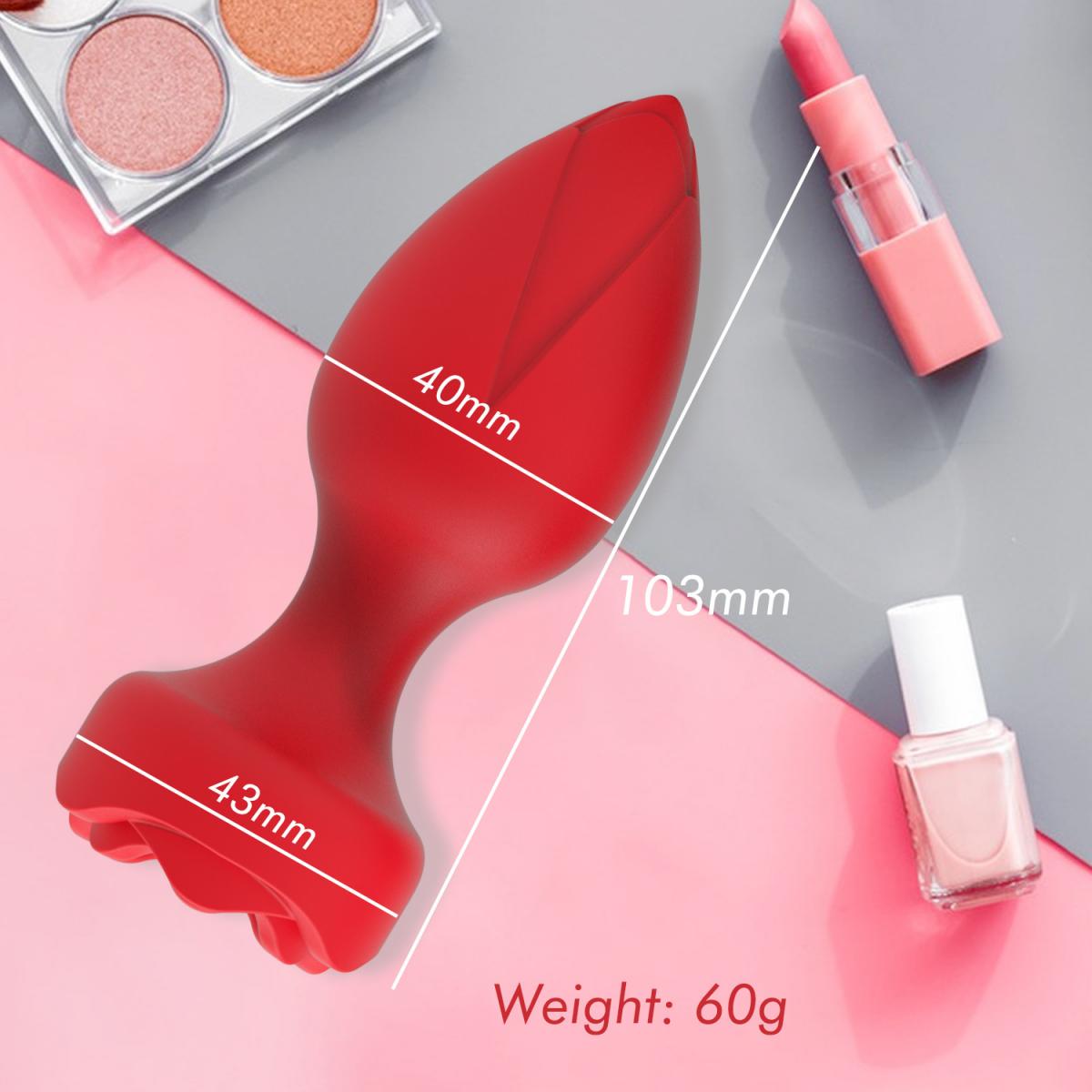 Phích cắm hậu môn rung hoa hồng điều khiển từ xa cao cấp siêu kích thích Phích cắm hậu môn rung hoa hồng điều khiển từ xa cao cấp siêu kích thích