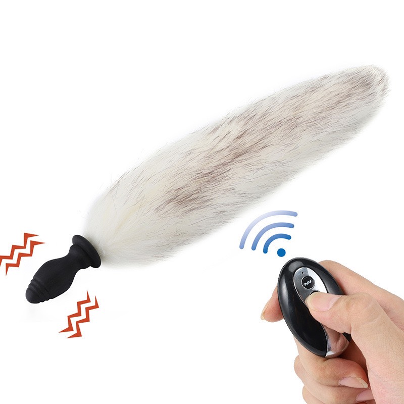 Đuôi cáo cosplay rung điều khiển từ xa chất liệu silicon 