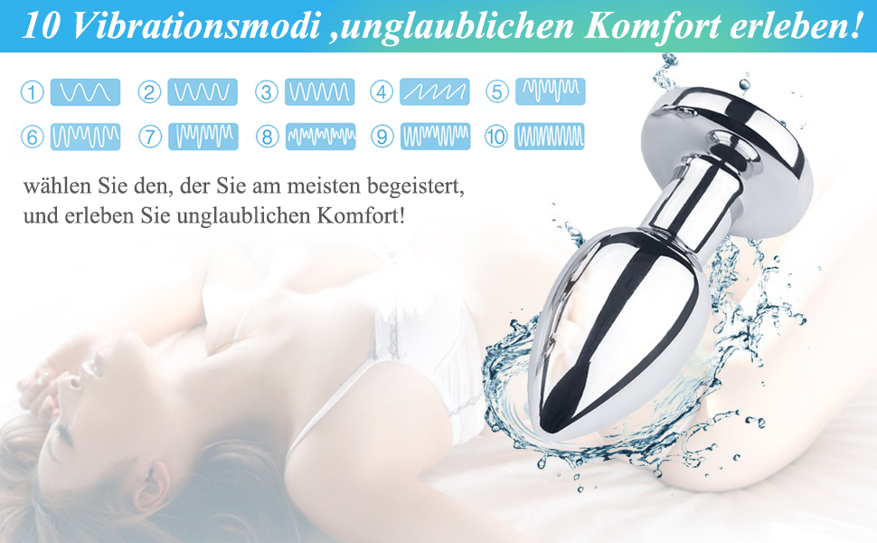 Phích Cắm Hậu Môn Inox 10 Chế Độ Rung Siêu Mạnh, An Toàn