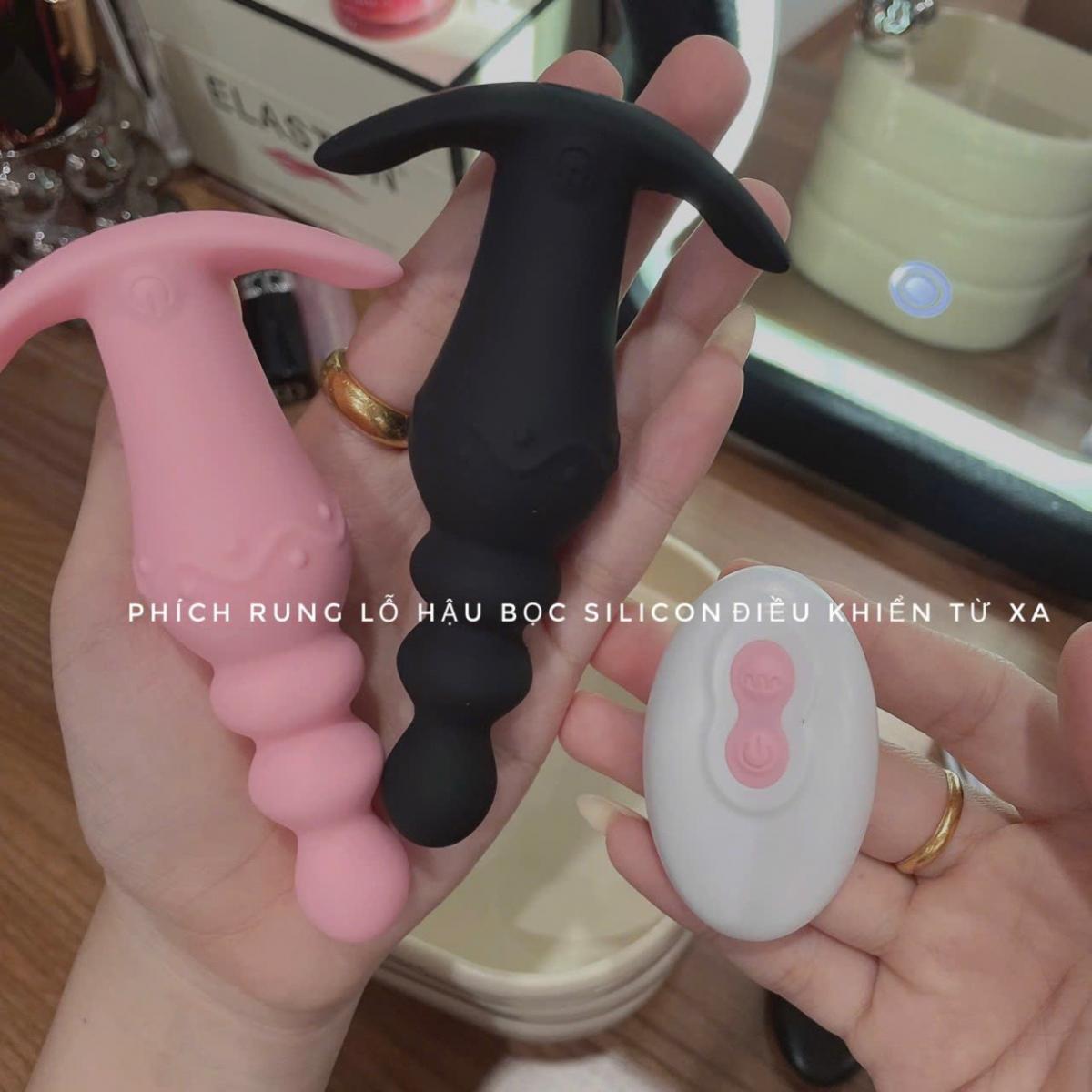 Plug hậu môn silicon siêu rung điều khiển từ xa an toàn mềm mại