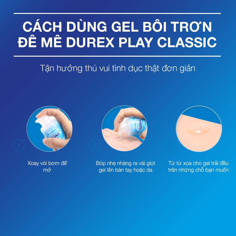 Durex Play Classic 50ml Water-Based Lubricant Safe Use
