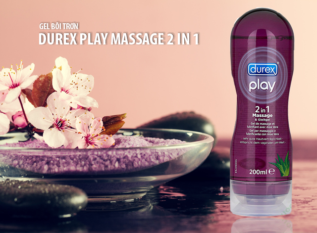 Gel bôi trơn Durex Play Massage 2 in 1 200ml mềm mượt tăng khoái cảm
