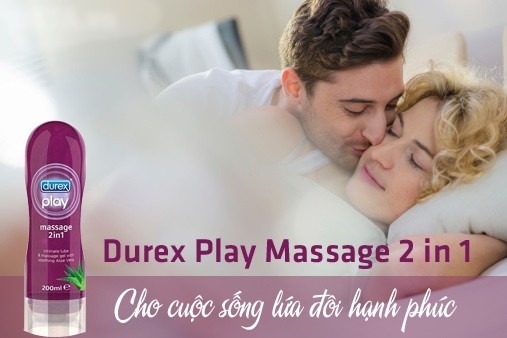 Gel bôi trơn Durex Play Massage 2 in 1 200ml mềm mượt tăng khoái cảm
