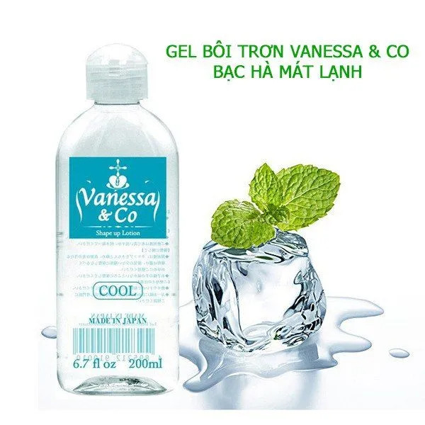 Gel bôi trơn bạc hà mát lạnh Vanessa Nhật Bản dung tích lớn tiện lợi 
