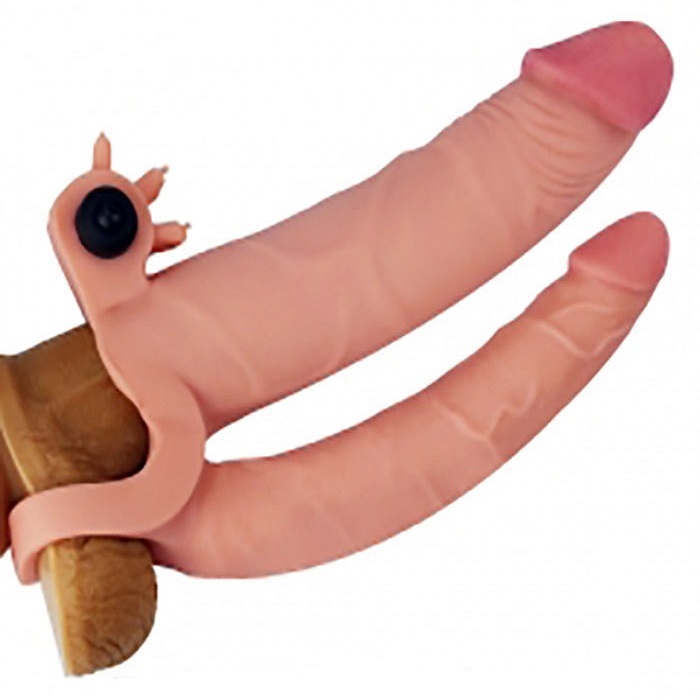 Bao Đôn Lovetoys 2 Nhánh Có Rung Silicon TPE Kích Thích 3 Điểm