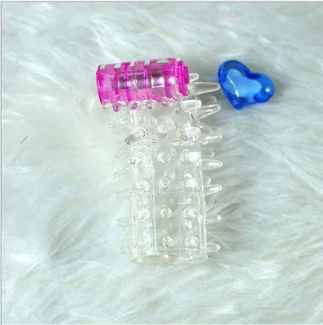 Silicone Vibrating Ribbed Condom Mid-Length Pleasure