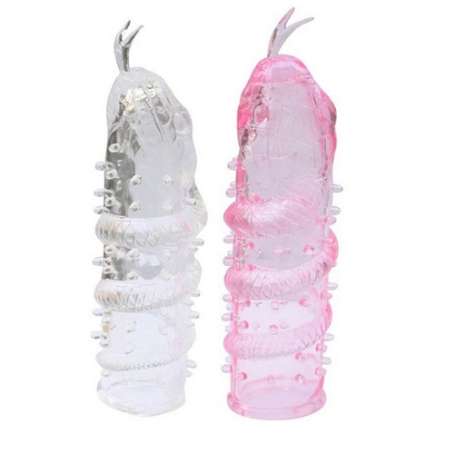 Bao cao su đôn dên đầu rắn silicon cao cấp dài dương vật tự nhiên