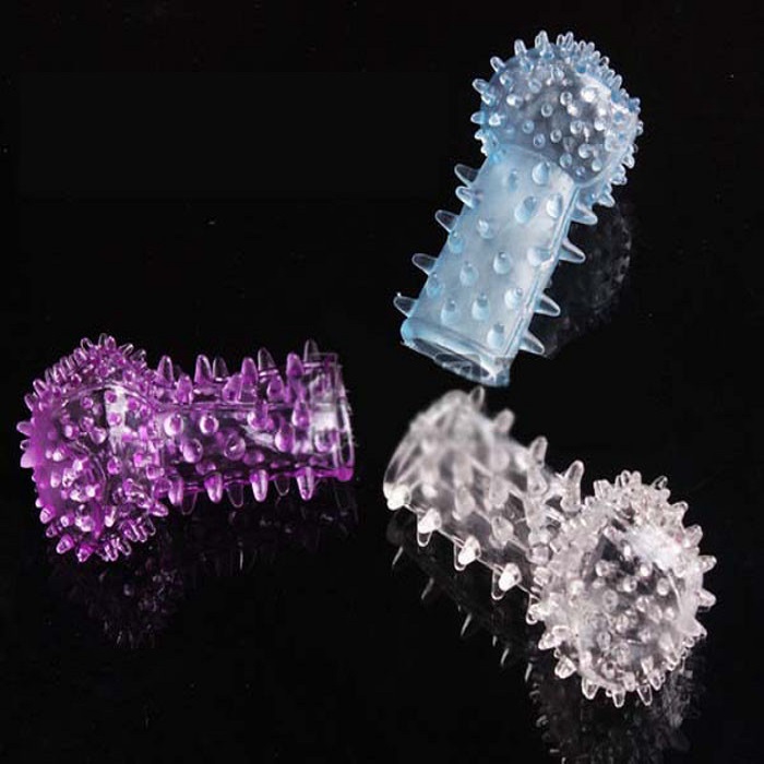 Bao cao su đôn dên ngón tay silicon gai massage điểm G tăng hưng phấn