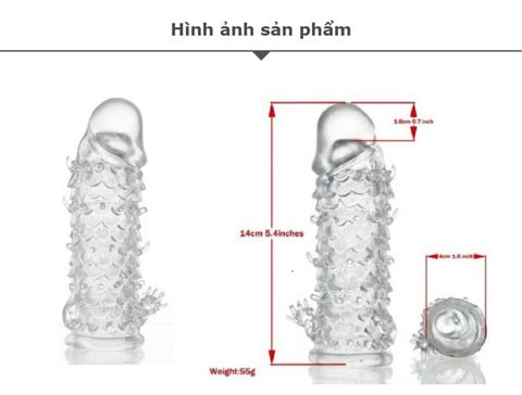 Bao cao su đôn dên vảy cá silicon y tế mềm mại tăng kích thước