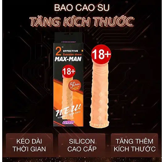Bao Cao Su Đôn Dên Maxman Gân Bi Tăng Kích Thước