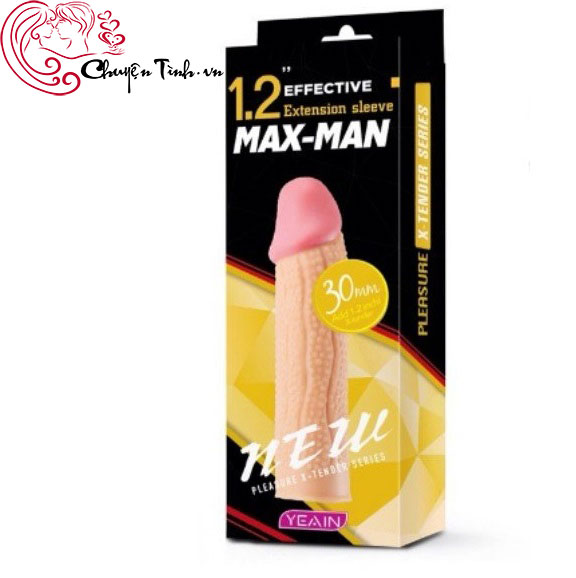 Bao cao su đôn dên Maxman chấm bi tăng kích thước kéo dài