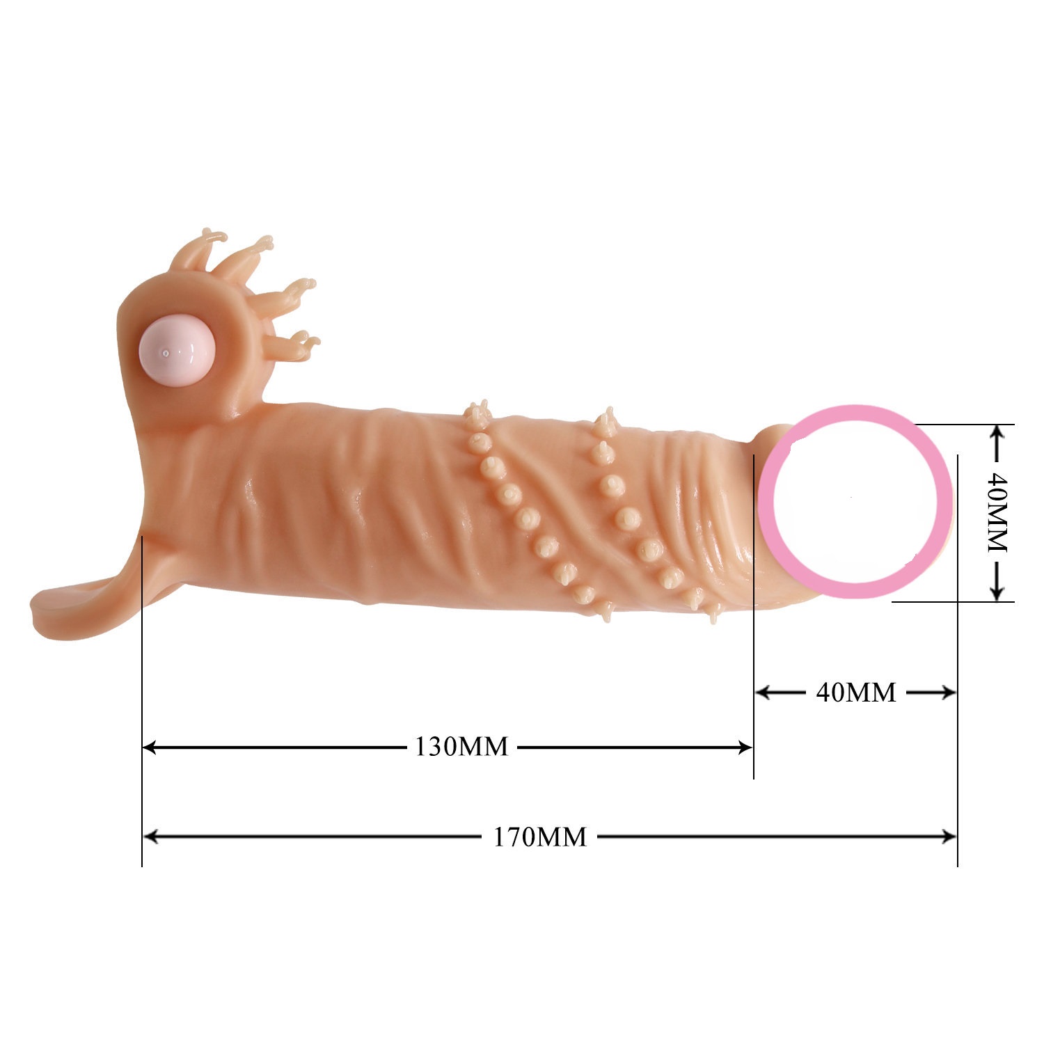 Bao Cao Su Đôn Dên Gai Pretty Love Connor Rung Tăng Kích Thước 17cm