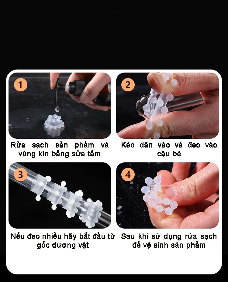 Vòng bi silicon đeo dương vật tăng khoái cảm kéo dài thời gian quan hệ