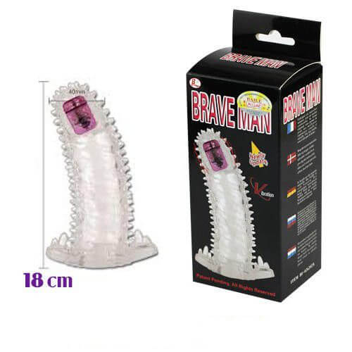 Bao đôn Brave man rung đầu silicon an toàn tăng kích thước rung đầu mạnh